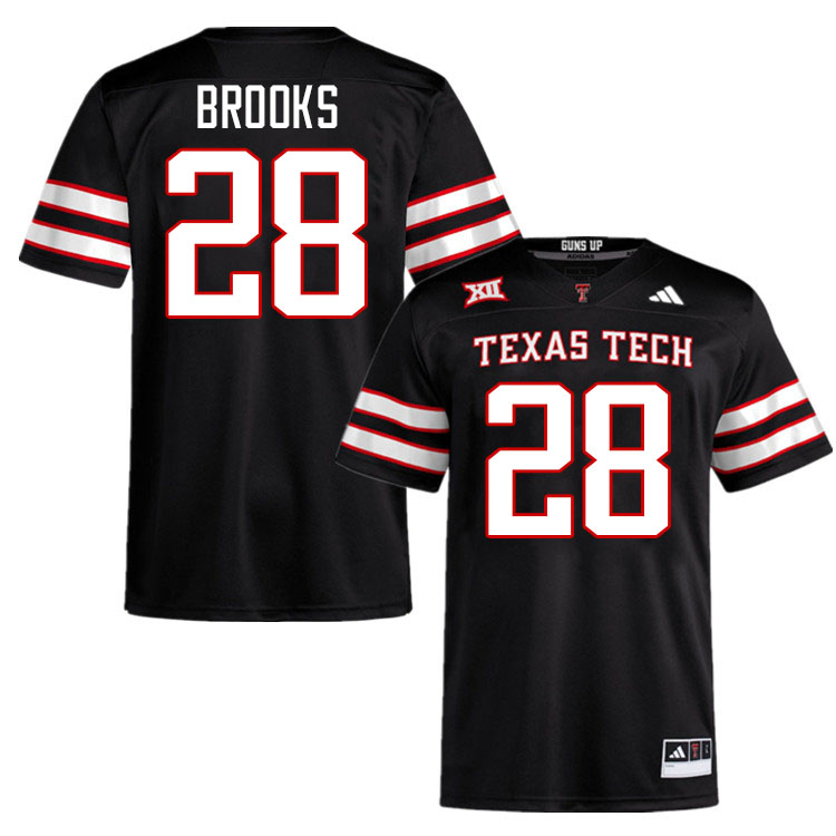 #28 Tahj Brooks Texas Tech Red Raiders Jerseys College Football Uniforms Stitched-Black